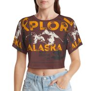 AILLOSA Racerback Tank Top Yuvarlak Yaka Kısa Kol TH-489 Kadın T-shirt