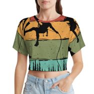 AILLOSA Racerback Tank Top Yuvarlak Yaka Kısa Kol TH-490 Kadın T-shirt