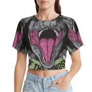 AILLOSA Racerback Tank Top Yuvarlak Yaka Kısa Kol TH-491 Kadın T-shirt