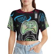 AILLOSA Racerback Tank Top Yuvarlak Yaka Kısa Kol TH-497 Kadın T-shirt