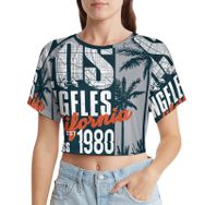 AILLOSA Racerback Tank Top Yuvarlak Yaka Kısa Kol TH-498 Kadın T-shirt