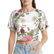 AILLOSA Racerback Tank Top Yuvarlak Yaka Kısa Kol TH-57 Kadın T-shirt