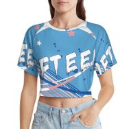 AILLOSA Racerback Tank Top Yuvarlak Yaka Kısa Kol TH-77 Kadın T-shirt