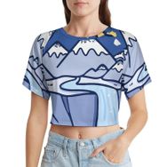 AILLOSA Racerback Tank Top Yuvarlak Yaka Kısa Kol TH-98 Kadın T-shirt