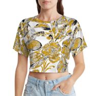 AILLOSA Racerback Tank Top Yuvarlak Yaka Kısa Kol YH-114 Kadın T-shirt
