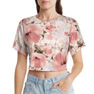 AILLOSA Racerback Tank Top Yuvarlak Yaka Kısa Kol YH-117 Kadın T-shirt