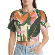 AILLOSA Racerback Tank Top Yuvarlak Yaka Kısa Kol YH-127 Kadın T-shirt