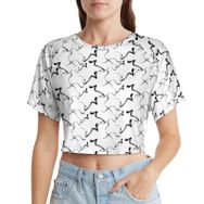 AILLOSA Racerback Tank Top Yuvarlak Yaka Kısa Kol YH-13 Kadın T-shirt