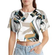 AILLOSA Racerback Tank Top Yuvarlak Yaka Kısa Kol YH-133 Kadın T-shirt