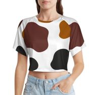 AILLOSA Racerback Tank Top Yuvarlak Yaka Kısa Kol YH-144 Kadın T-shirt