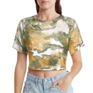 AILLOSA Racerback Tank Top Yuvarlak Yaka Kısa Kol YH-152 Kadın T-shirt