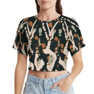 AILLOSA Racerback Tank Top Yuvarlak Yaka Kısa Kol YH-153 Kadın T-shirt