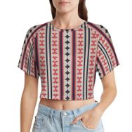 AILLOSA Racerback Tank Top Yuvarlak Yaka Kısa Kol YH-154 Kadın T-shirt