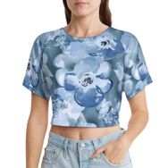 AILLOSA Racerback Tank Top Yuvarlak Yaka Kısa Kol YH-164 Kadın T-shirt