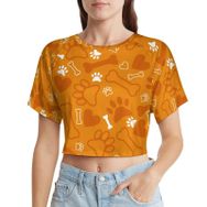 AILLOSA Racerback Tank Top Yuvarlak Yaka Kısa Kol YH-166 Kadın T-shirt