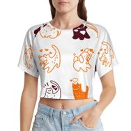 AILLOSA Racerback Tank Top Yuvarlak Yaka Kısa Kol YH-172 Kadın T-shirt