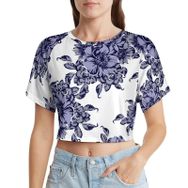 AILLOSA Racerback Tank Top Yuvarlak Yaka Kısa Kol YH-177 Kadın T-shirt