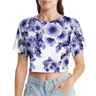 AILLOSA Racerback Tank Top Yuvarlak Yaka Kısa Kol YH-179 Kadın T-shirt