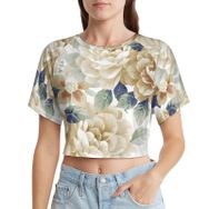 AILLOSA Racerback Tank Top Yuvarlak Yaka Kısa Kol YH-18 Kadın T-shirt