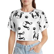 AILLOSA Racerback Tank Top Yuvarlak Yaka Kısa Kol YH-184 Kadın T-shirt