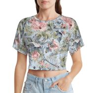 AILLOSA Racerback Tank Top Yuvarlak Yaka Kısa Kol YH-19 Kadın T-shirt