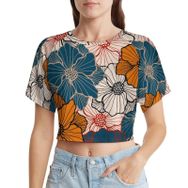 AILLOSA Racerback Tank Top Yuvarlak Yaka Kısa Kol YH-191 Kadın T-shirt