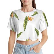 AILLOSA Racerback Tank Top Yuvarlak Yaka Kısa Kol YH-199 Kadın T-shirt