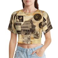 AILLOSA Racerback Tank Top Yuvarlak Yaka Kısa Kol YH-2 Kadın T-shirt