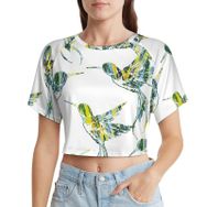 AILLOSA Racerback Tank Top Yuvarlak Yaka Kısa Kol YH-200 Kadın T-shirt