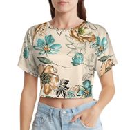 AILLOSA Racerback Tank Top Yuvarlak Yaka Kısa Kol YH-21 Kadın T-shirt