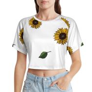 AILLOSA Racerback Tank Top Yuvarlak Yaka Kısa Kol YH-211 Kadın T-shirt