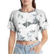 AILLOSA Racerback Tank Top Yuvarlak Yaka Kısa Kol YH-215 Kadın T-shirt