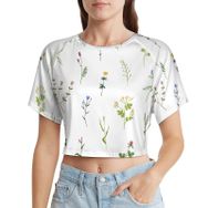 AILLOSA Racerback Tank Top Yuvarlak Yaka Kısa Kol YH-216 Kadın T-shirt