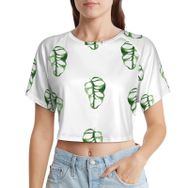 AILLOSA Racerback Tank Top Yuvarlak Yaka Kısa Kol YH-218 Kadın T-shirt