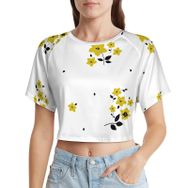 AILLOSA Racerback Tank Top Yuvarlak Yaka Kısa Kol YH-220 Kadın T-shirt