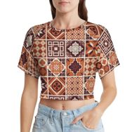 AILLOSA Racerback Tank Top Yuvarlak Yaka Kısa Kol YH-233 Kadın T-shirt