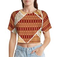 AILLOSA Racerback Tank Top Yuvarlak Yaka Kısa Kol YH-235 Kadın T-shirt