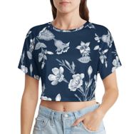 AILLOSA Racerback Tank Top Yuvarlak Yaka Kısa Kol YH-24 Kadın T-shirt