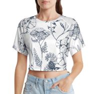 AILLOSA Racerback Tank Top Yuvarlak Yaka Kısa Kol YH-241 Kadın T-shirt