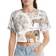 AILLOSA Racerback Tank Top Yuvarlak Yaka Kısa Kol YH-250 Kadın T-shirt