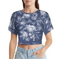 AILLOSA Racerback Tank Top Yuvarlak Yaka Kısa Kol YH-251 Kadın T-shirt