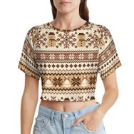 AILLOSA Racerback Tank Top Yuvarlak Yaka Kısa Kol YH-254 Kadın T-shirt