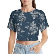 AILLOSA Racerback Tank Top Yuvarlak Yaka Kısa Kol YH-255 Kadın T-shirt
