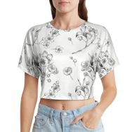 AILLOSA Racerback Tank Top Yuvarlak Yaka Kısa Kol YH-259 Kadın T-shirt