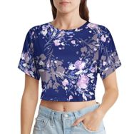 AILLOSA Racerback Tank Top Yuvarlak Yaka Kısa Kol YH-261 Kadın T-shirt