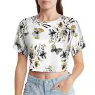 AILLOSA Racerback Tank Top Yuvarlak Yaka Kısa Kol YH-263 Kadın T-shirt