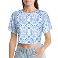 AILLOSA Racerback Tank Top Yuvarlak Yaka Kısa Kol YH-267 Kadın T-shirt