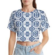 AILLOSA Racerback Tank Top Yuvarlak Yaka Kısa Kol YH-271 Kadın T-shirt