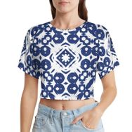 AILLOSA Racerback Tank Top Yuvarlak Yaka Kısa Kol YH-277 Kadın T-shirt