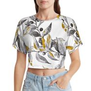 AILLOSA Racerback Tank Top Yuvarlak Yaka Kısa Kol YH-278 Kadın T-shirt